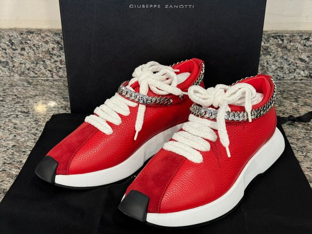 Giuseppe Zanotti Omnia Arena Red Sneakers Size 42 / 9 VWG 338377